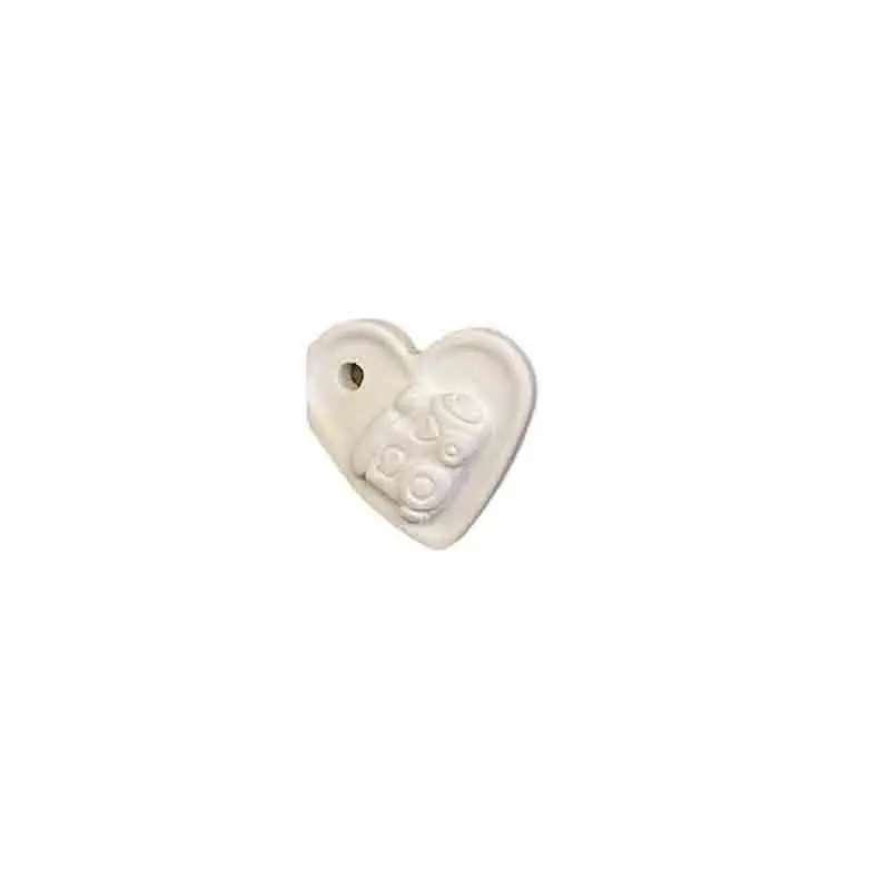 gessetto cuore con trenino forato 3 cm BI-B08