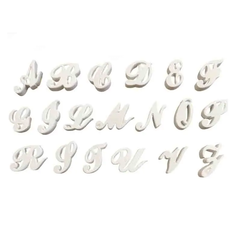 gessetto lettera corsivo 2 cm AN001 - BI-ACO