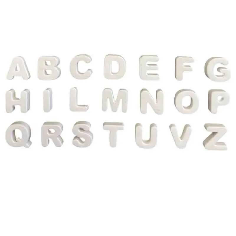 gessetto lettera spampatello 2 cm AN002 BI-Z/P
