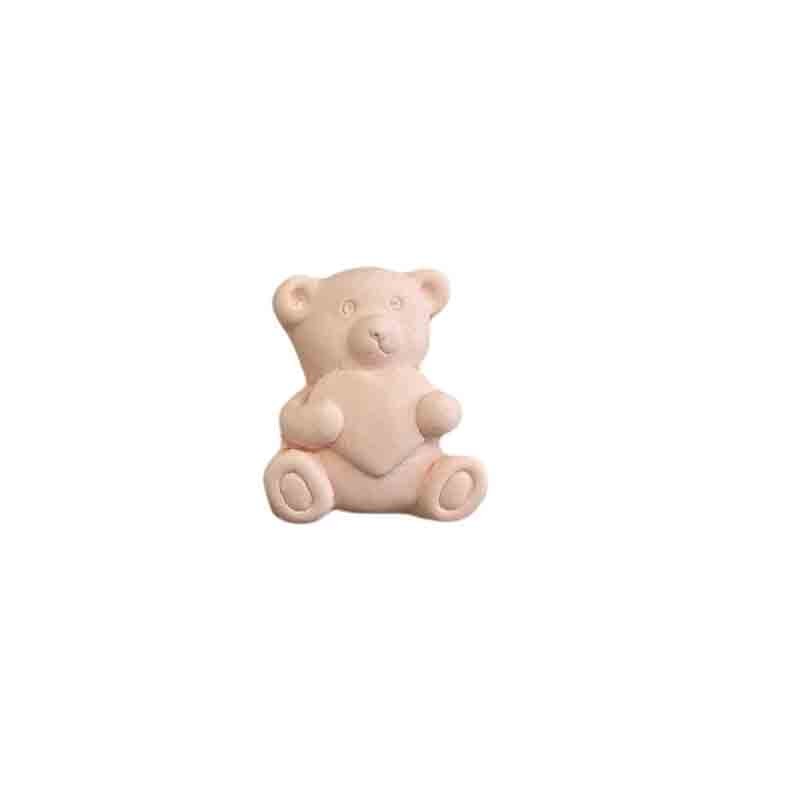 gessetto orsetto con cuore rosa 3,5 cm BI-B035/P