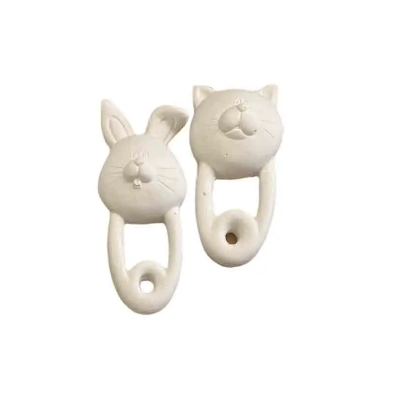 gessetto spilla da balia con animali 2 mod. assortiti 7 cm BI-MAB29