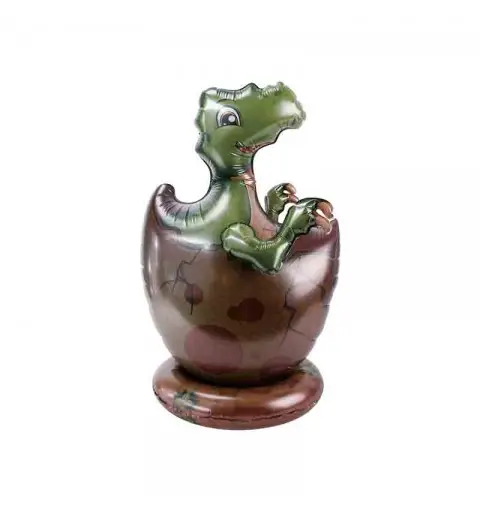 palloncino foil Mylar 4D Piccolo T-Rex con Uovo SuperShape h29 6580325-01