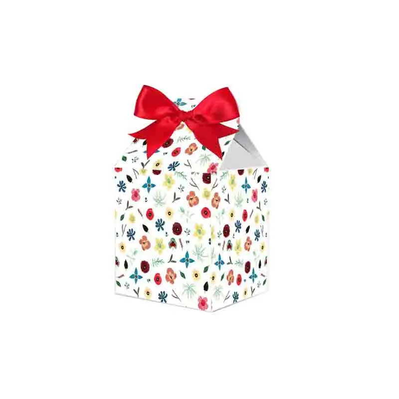 Scatolina in cartoncino milk prato fiorito 5,5 cm  x 6 m