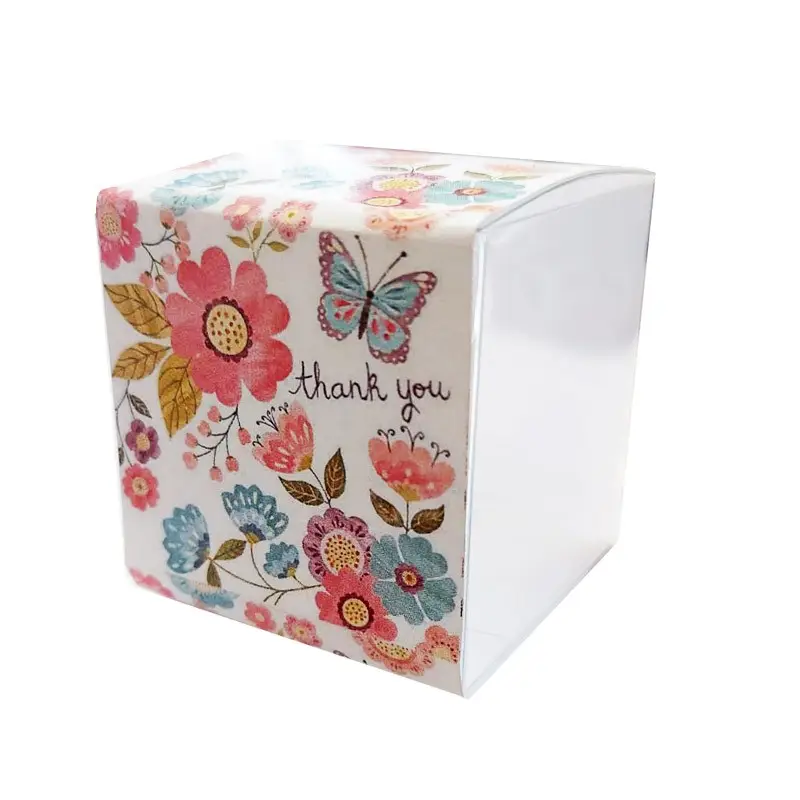 scatoline portaconfetti con Fascetta fiori e farfalle - 20 pz