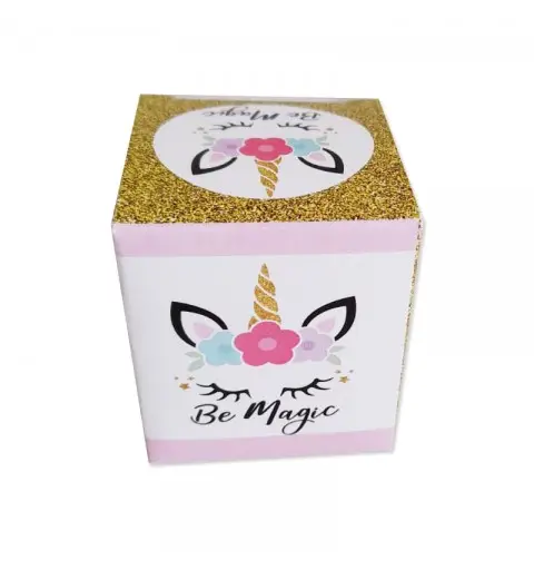 scatolina cubo unicorno magico 5,5 cm