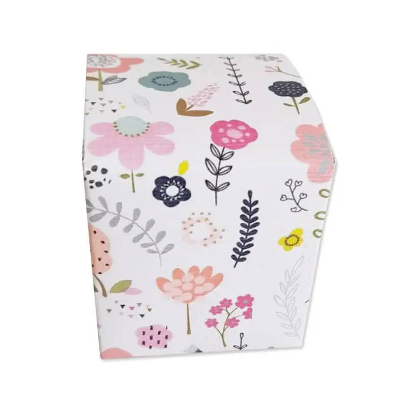 scatolina cubo girly tema floreale 5,5