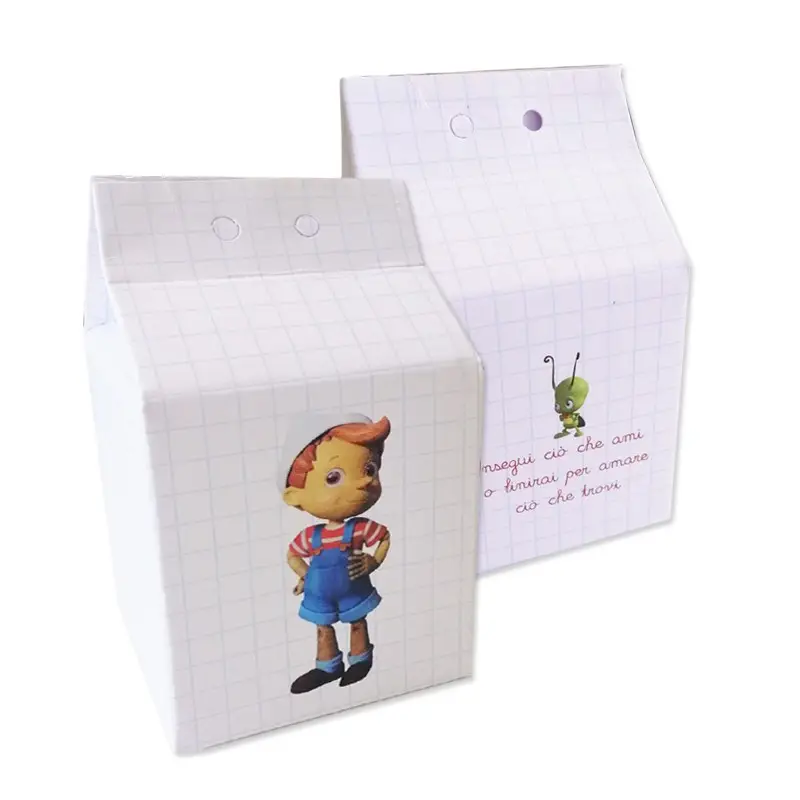 Scatolina in cartoncino milk pinocchio and friends 5,5 cm  x 6 cm
