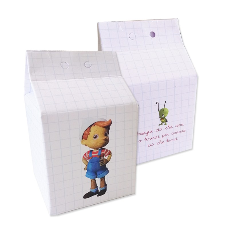 Scatolina in cartoncino milk pinocchio and friends 5,5 cm  x 6 cm