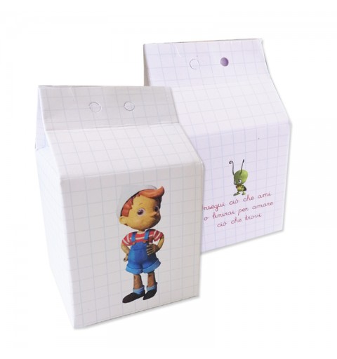 Scatolina in cartoncino milk pinocchio and friends 5,5 cm  x 6 cm