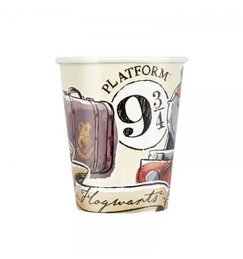 bicchiere in carta Harry Potter 8 pz 23935EU 266 ml