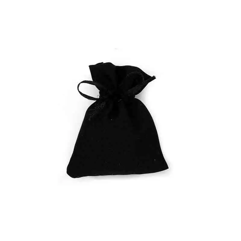10 sacchetti  in stoffa nera 11 x 13 cm A2555-P-00