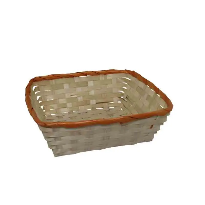 cestino quadrato bamboo con bordi colori ass. e casuali 9 x 24 x 24 cm 1997