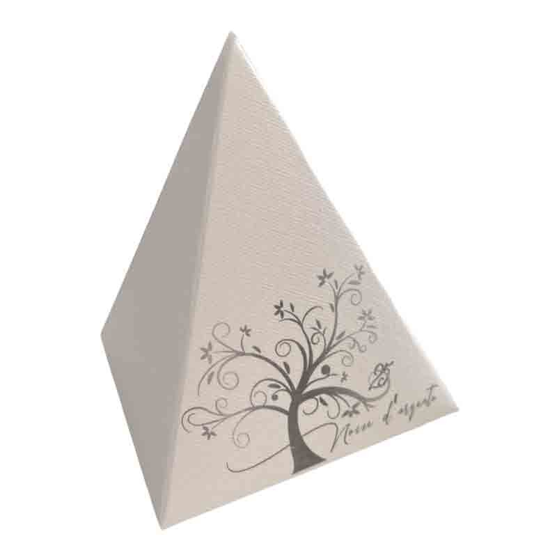 scatolina piramide 25 anni nozze d\'argento albero della vita