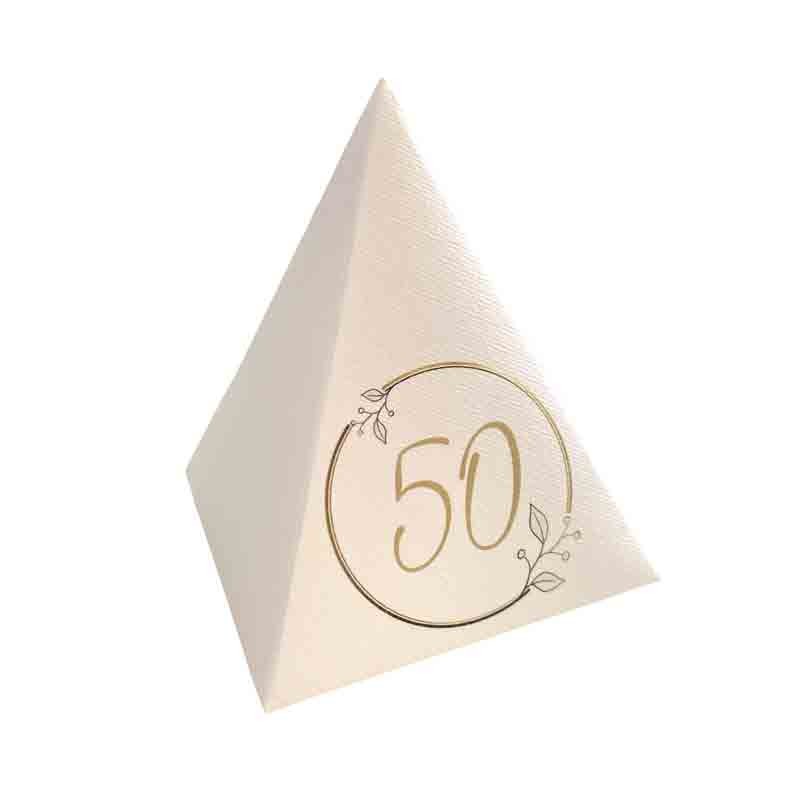 scatolina piramide 50 anni nozze d\'oro