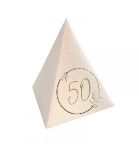 scatolina piramide 50 anni nozze d\'oro