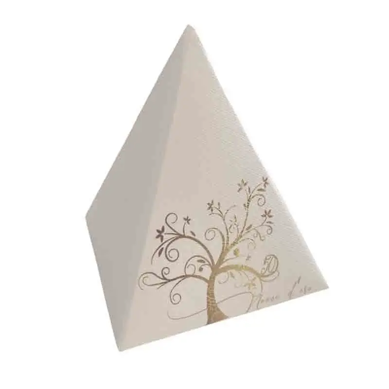 scatolina piramide 50 anni nozze d\'oro albero della vita