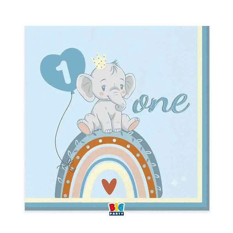 20 Tovaglioli 33 x 33 cm One Birthday Boho Blue 74918