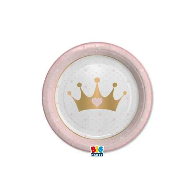 8 Piatti Ø 18 cm Princess Crown 74872