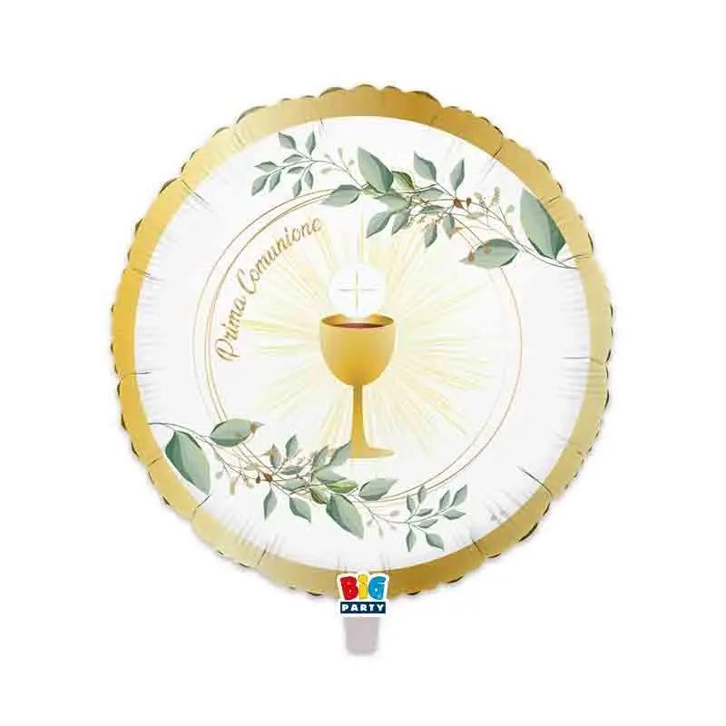 Palloncino foil 18 43 cm Comunione Olive Green 75335