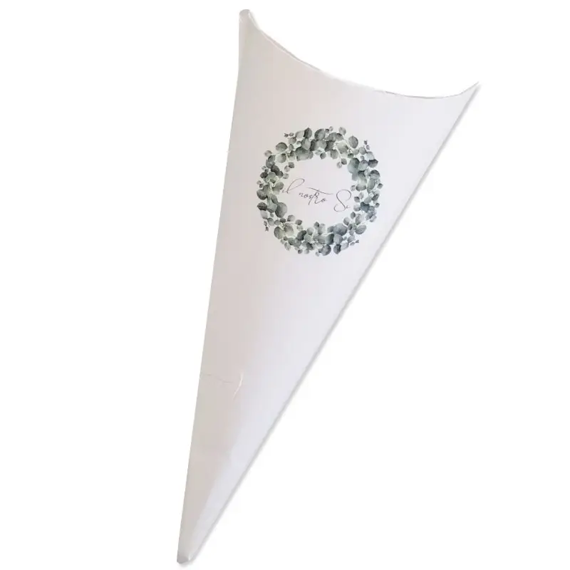 cono in cartoncino il nostro si eucalipto  h 15 cm x larghezza 7,5 cm