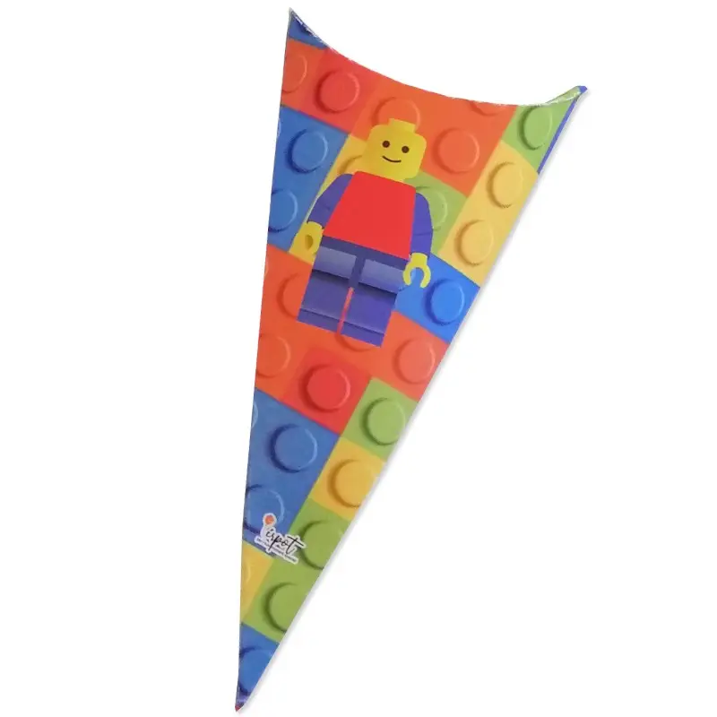cono in cartoncino block party  h 15 cm x larghezza 7,5 cm
