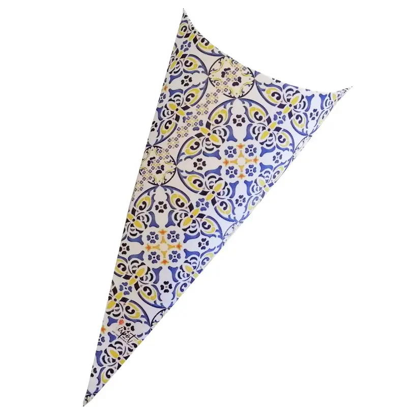 cono in cartoncino maioliche vietri  h 15 cm x larghezza 7,5 cm