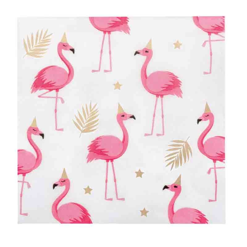 20 tovaglioli flamingo fenicotteri rosa 33 x 33 cm 551014