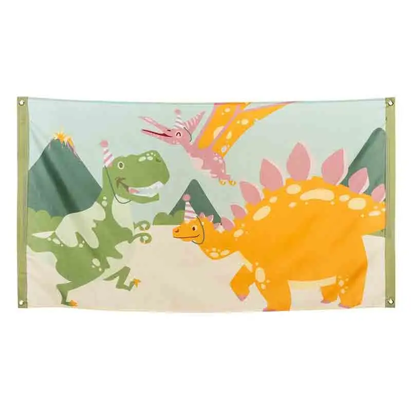 Bandiera Dino party in Poliestere150 cm 50052
