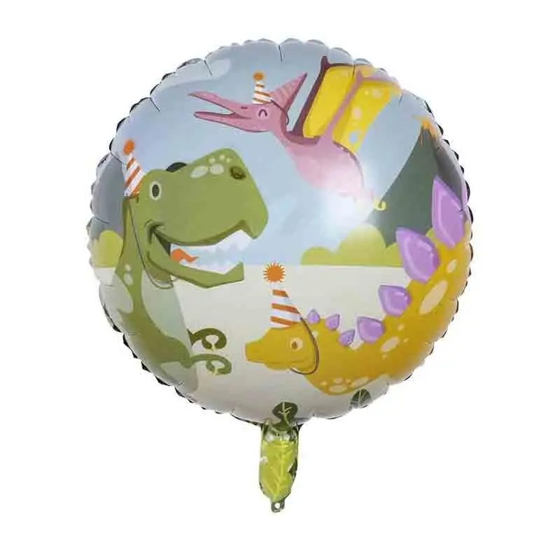 palloncino foil tondo dino party dinosauro 45 cm 550056