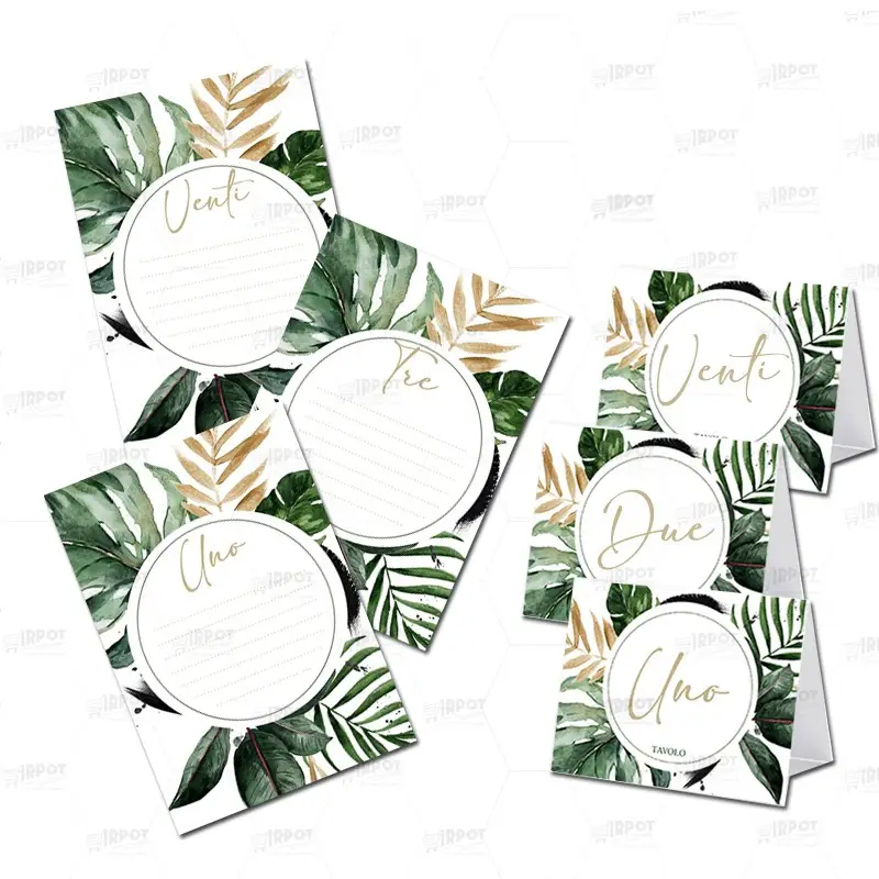 Kit Segnatavolo e segnaposto promessa di matrimonio Tropical