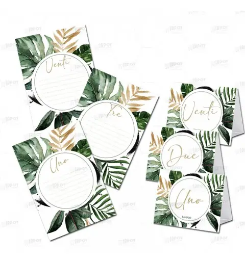 Kit Segnatavolo e segnaposto promessa di matrimonio Tropical