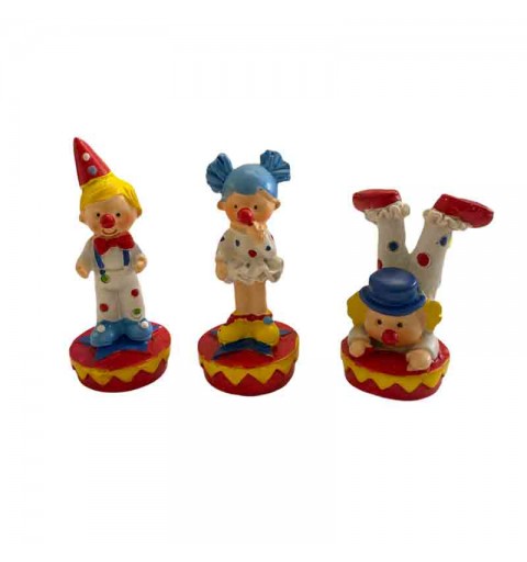 12 statuette pagliaccio clown modelli assortiti 5 cm RY-C6025