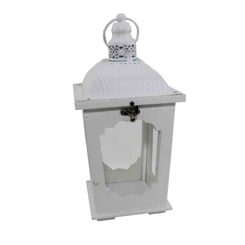 Lanterna legno e metallo colore bianco 1720