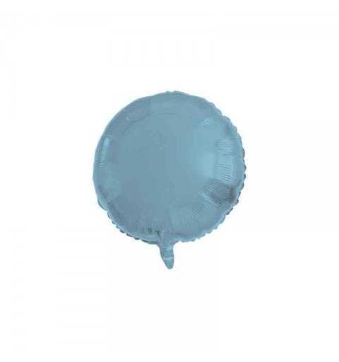 Pallone foil 18 - 45 cm Tondo pastel blu celeste 66900