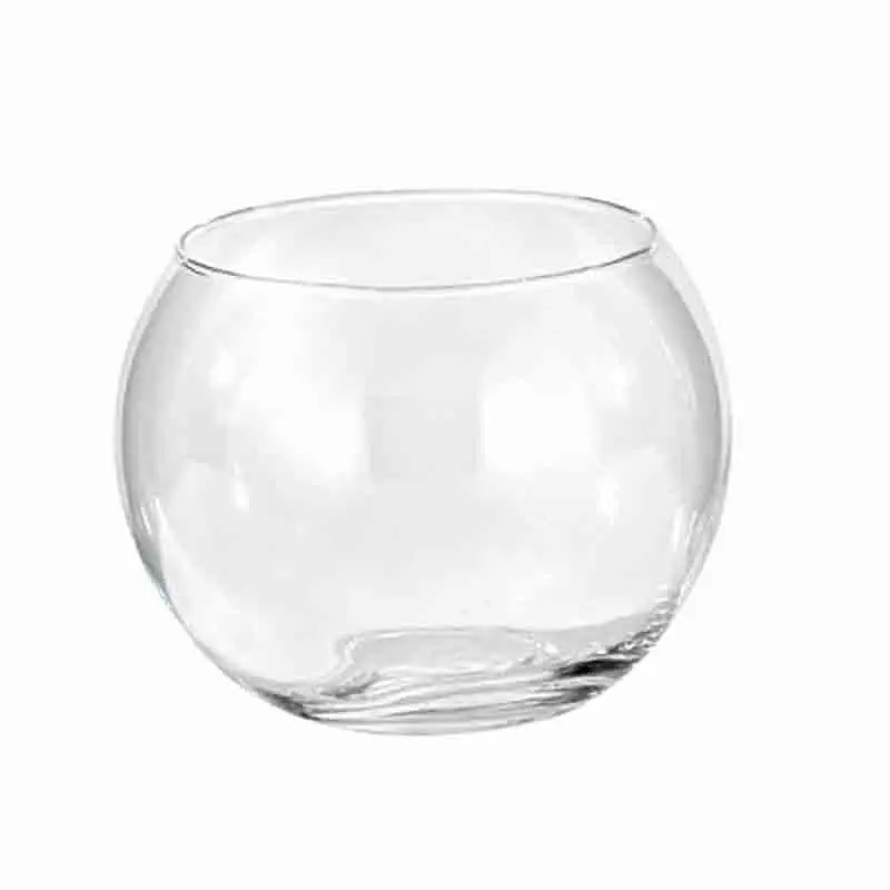 Vaso Di Vetro Trasparente A Forma Di Sfera D25 H21 cm 424/25