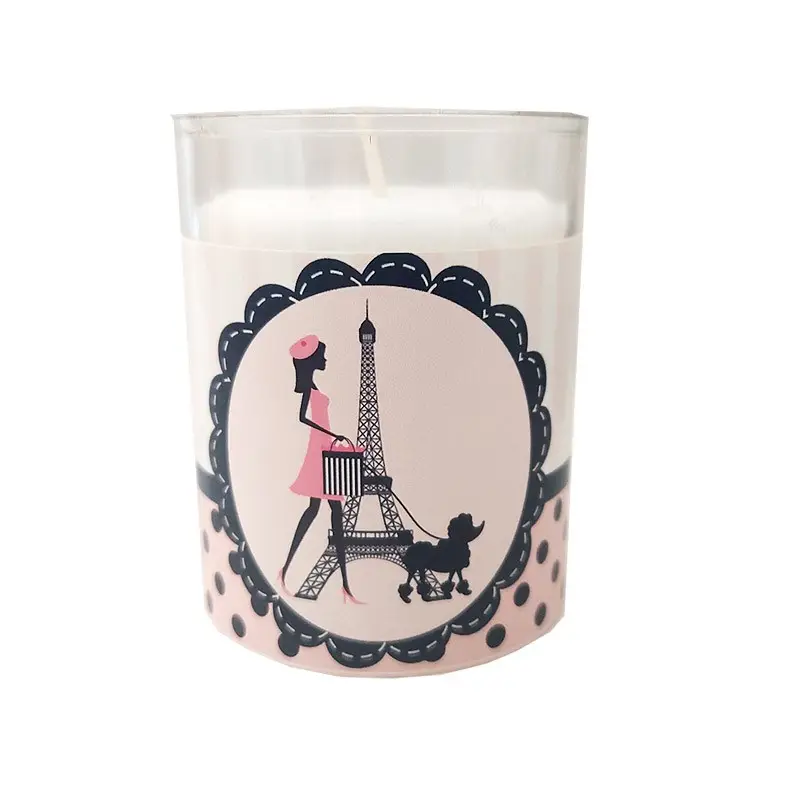 Candele Love In Paris con fascette adesive - 10pz