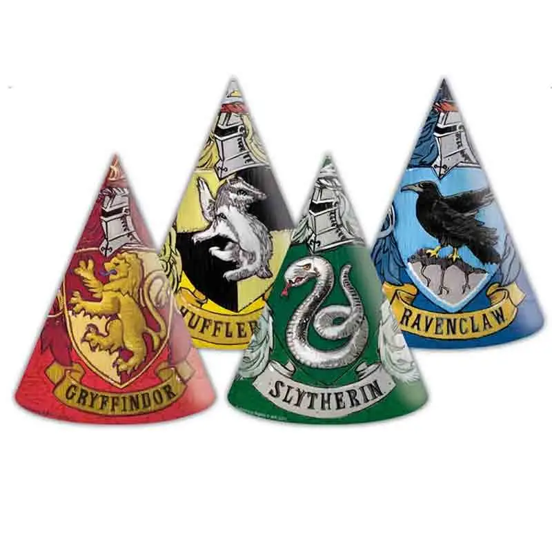 6 cappellini in carta Harry Potter Hogwarts Houses 93372