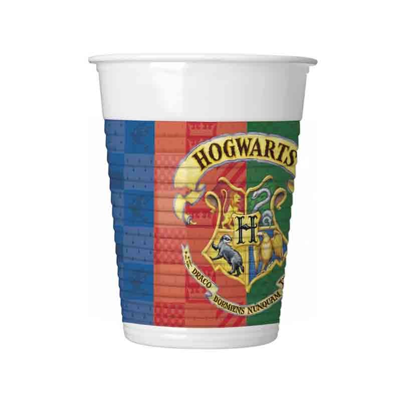 8 bicchieri Harry Potter Hogwarts Houses 200ml 94832