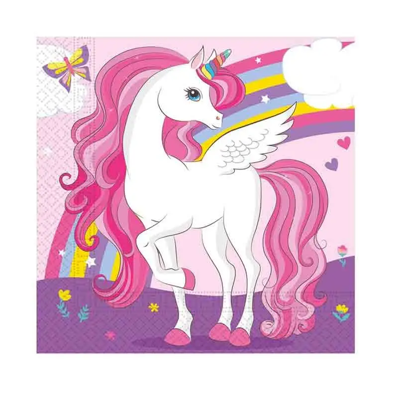 KIT N.13 UNICORNO ROSA - SET TAVOLA PER FESTE