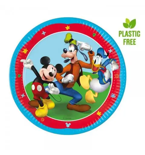 8 piatti topolino Mickey Rock The House 23 cm 93822