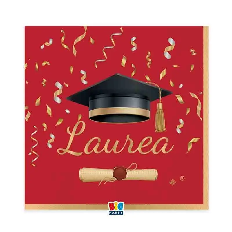 Tovaglioli 33 x 33 cm Laurea Glamour 74980