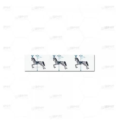 12 Fascette adesive Carousel Celeste - Carillon Giostrina