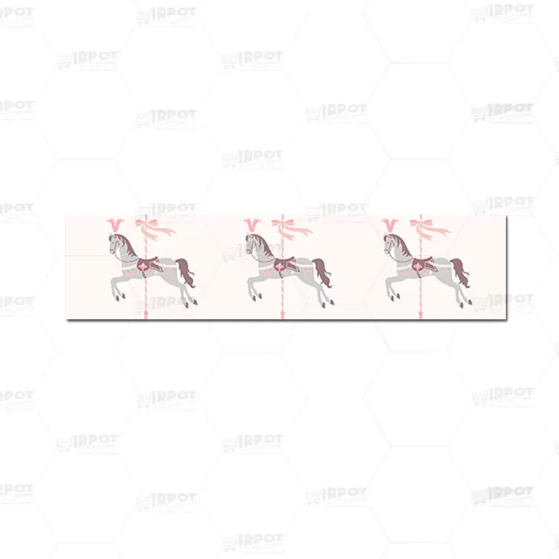 Fascette adesive Carousel Rosa - Carillon Giostrina 12pz