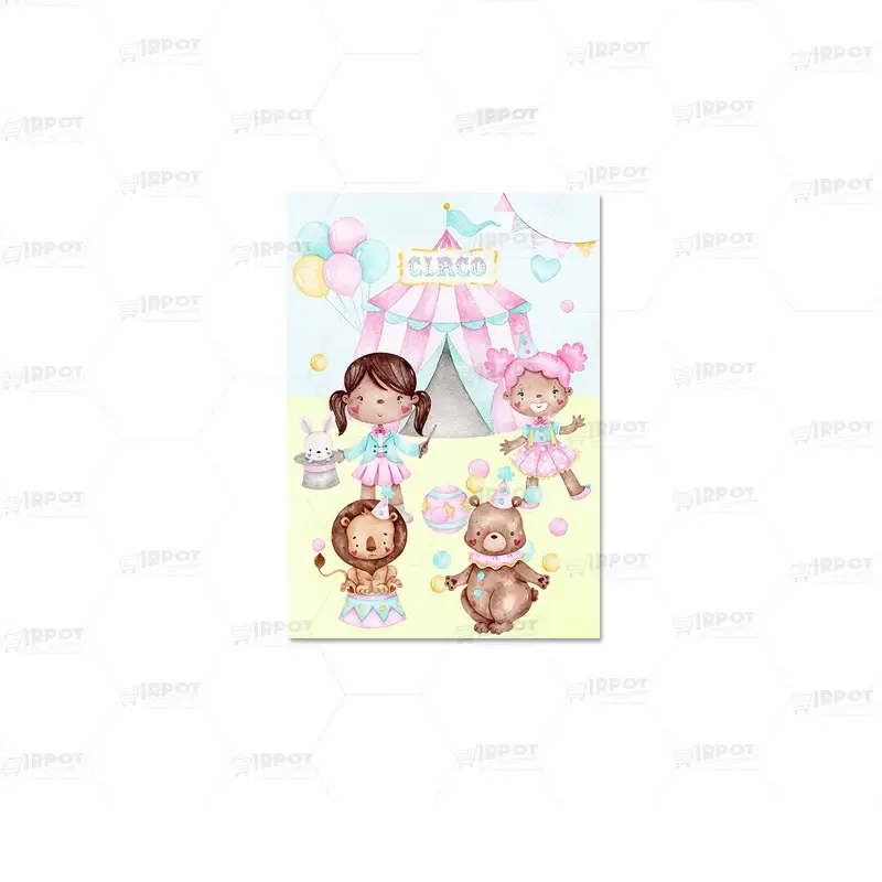 Cartellone di benvenuto Pastel Circus - Circo Pastello