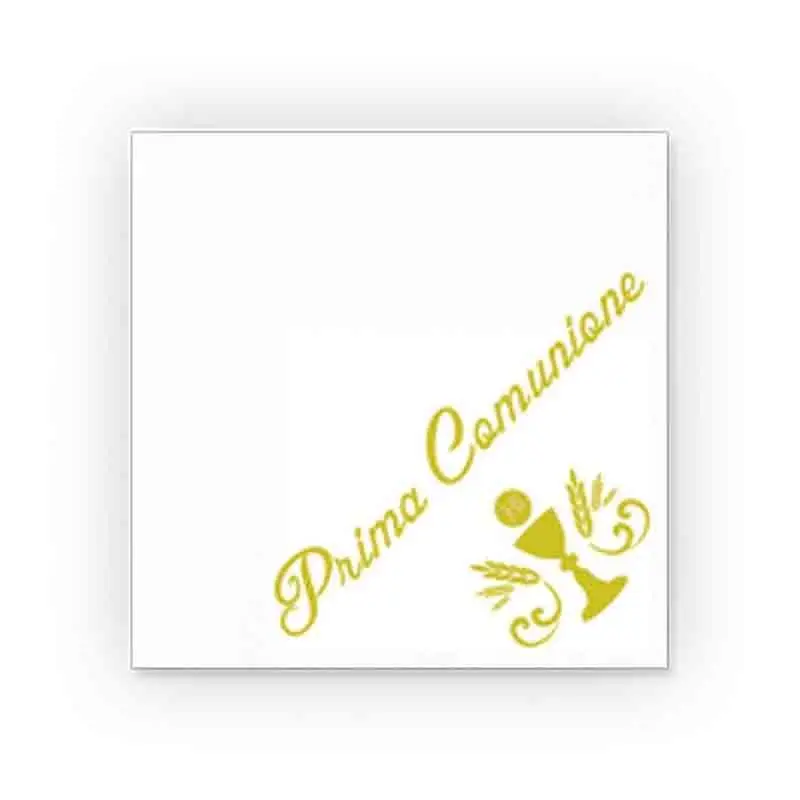 20 Tovaglioli Bianchi 25 x 25 cm Comunione 66099