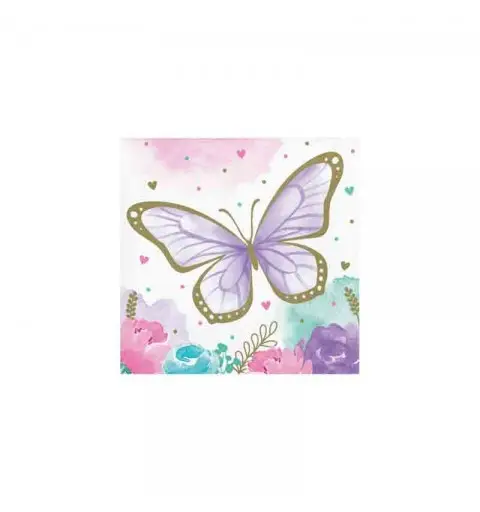 20 tovaglioli 33 x 33 cm Farfalle 354582