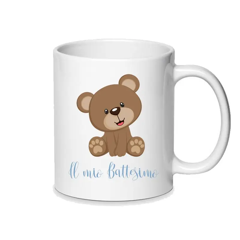 tazza il mio battesimo orsetto celeste