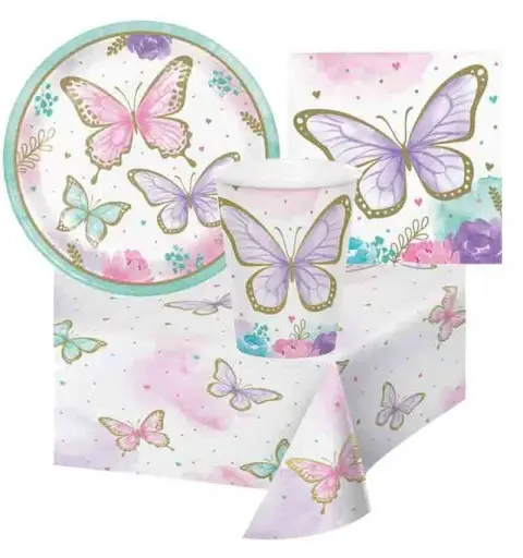 KIT N.4 FARFALLE - BUTTERFLY GARDEN ADDOBBI PER LA TAVOLA