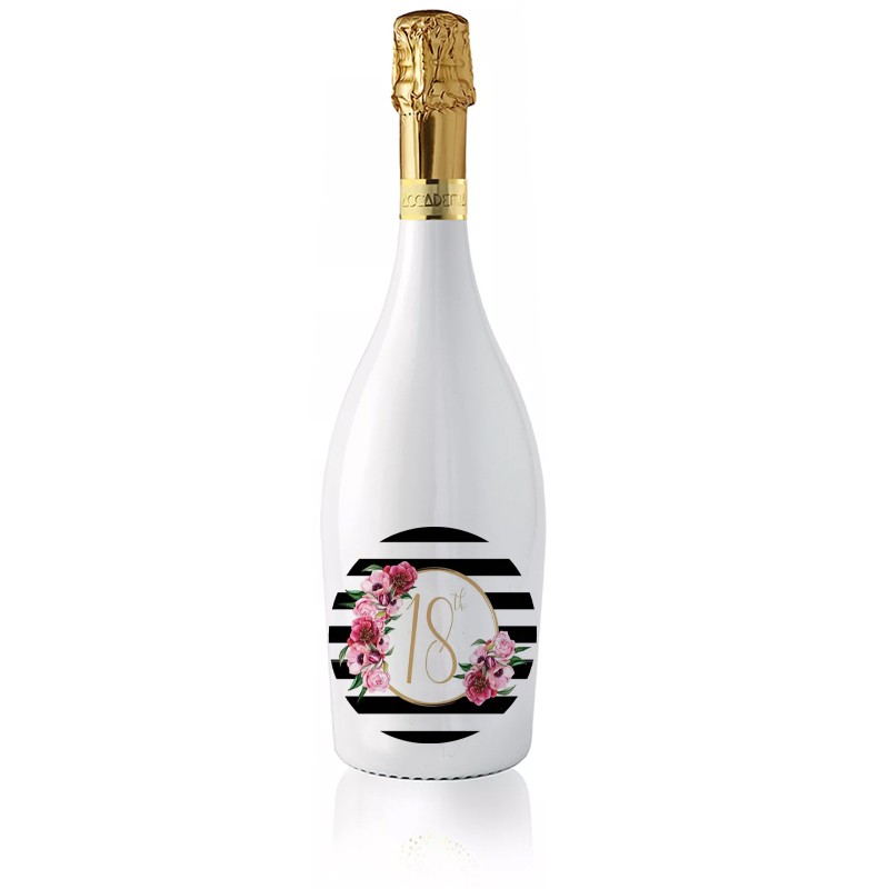 Bottiglia Prosecco 18 Anni Glamour Personalizzabile 0.75 lt