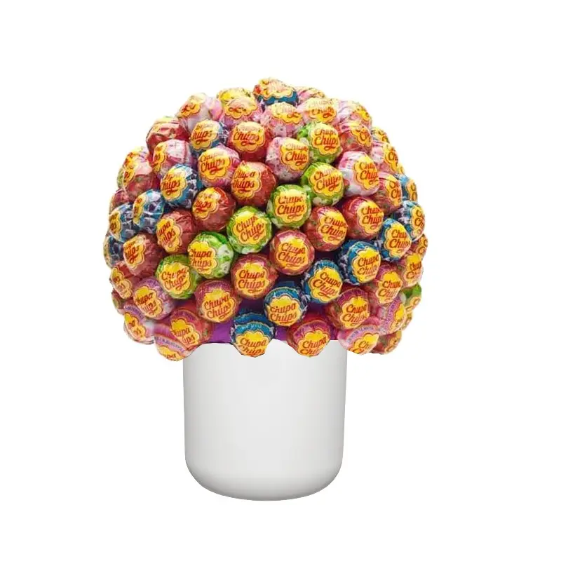 ALBERO DI CHUPA CHUPS CON VASO DI TERRACOTTA